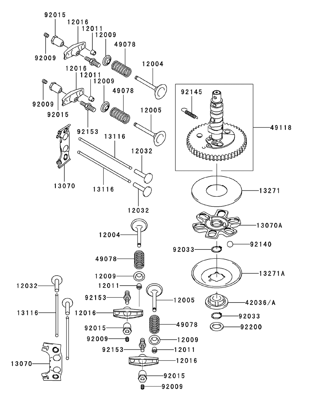 Fh541v-Bs31 Valve And Camshaft Diagram and Parts List for H1748 55AI4HPS750-WAM Cub Cadet Lawn Mower